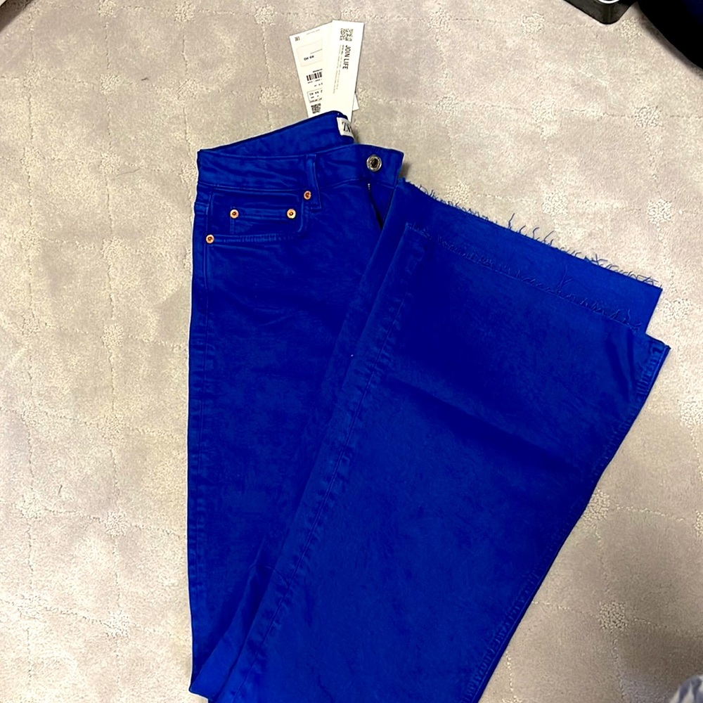 Zara electric Blue flare 8 NWT